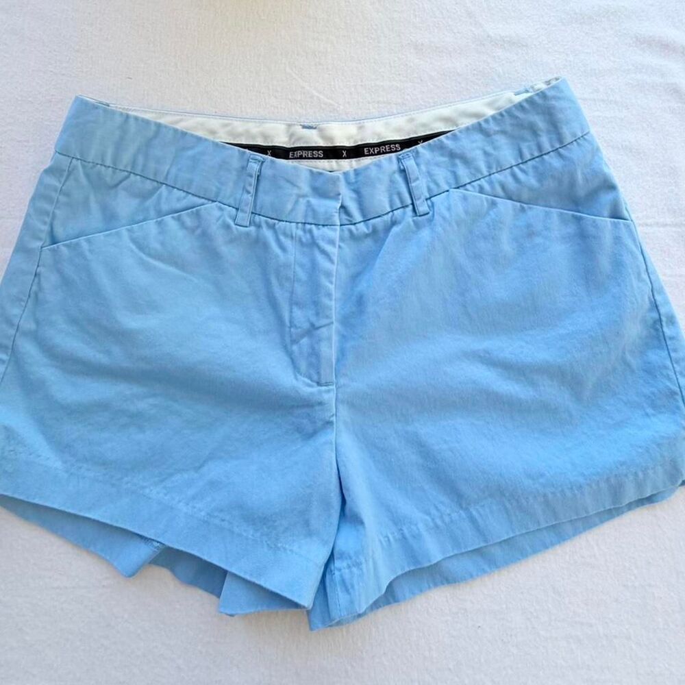 Express Women's Blue Chino Shorts - Size 6